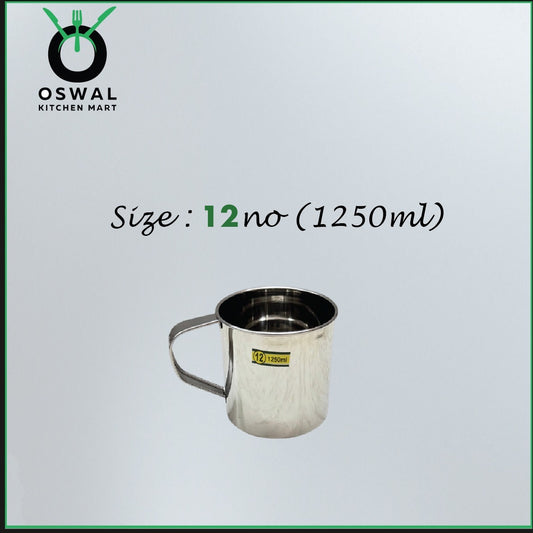 Stainless Steel Mug 1250ML |Stainless Steel Coffee Mug | Steel Cup with Handle | Steel Cups for Tea for Home, Travel, Outdoor | Tea, Coffee & Milk Mug | Rust-Proof Camping & Hiking Mug (Pack Of 1)