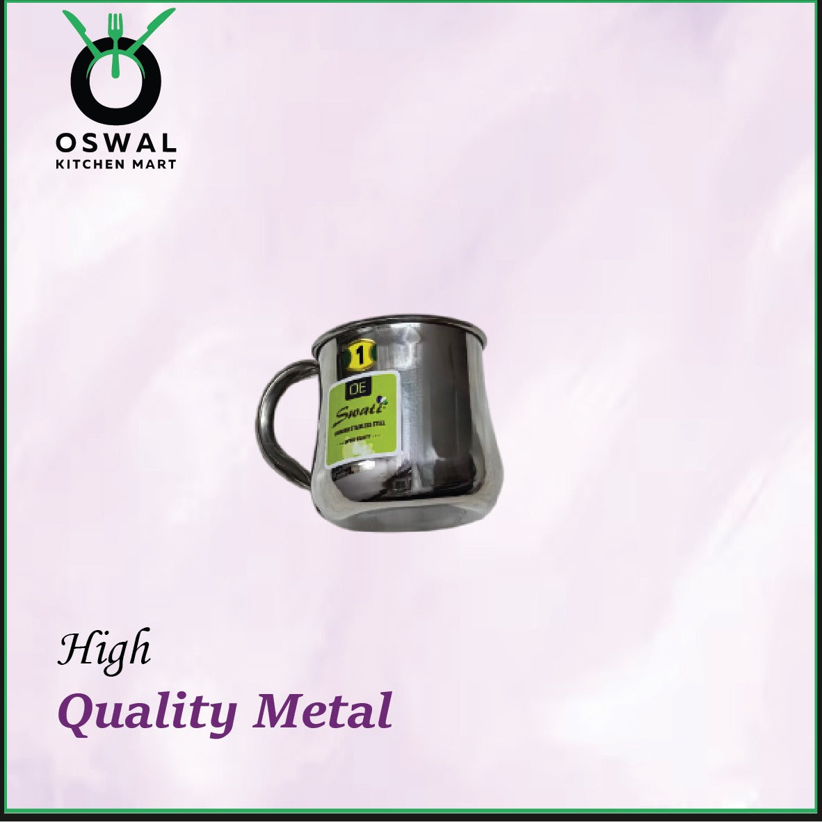 Stainless Steel 1No. Belly Shape Mug– 300ML Approx | Stylish Tea & Coffee Mug | Pack of 1