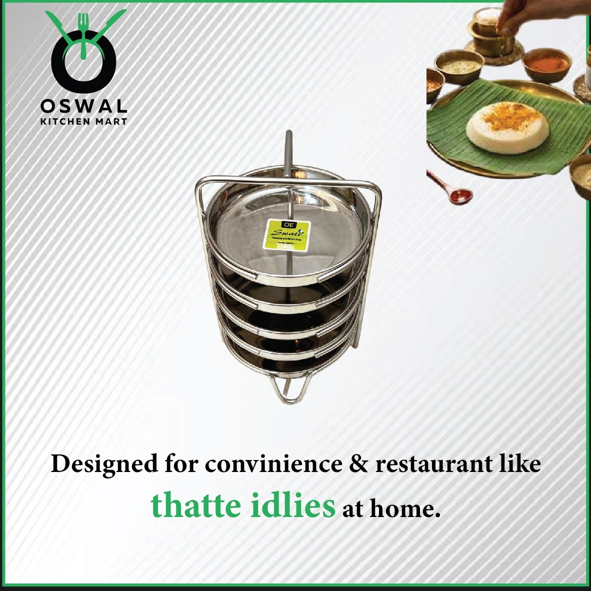 Stainless Steel Thatte Idli Stand-5Plates | Thatte Idli Plate with Stand| Stainless Steel Dhokla/Thatte Idli Stand With 5 Plates| Pack of 1