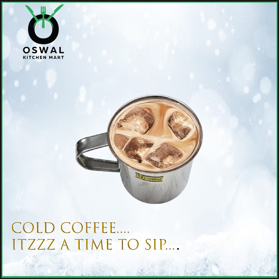 Stainless Steel Mug 1250ML |Stainless Steel Coffee Mug | Steel Cup with Handle | Steel Cups for Tea for Home, Travel, Outdoor | Tea, Coffee & Milk Mug | Rust-Proof Camping & Hiking Mug (Pack Of 1)