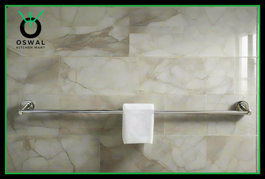 Stainless Steel 36-Inch Towel Rod | Wall Mounted Bathroom Towel Holder | Rust-Free & Durable (Pack of 1)