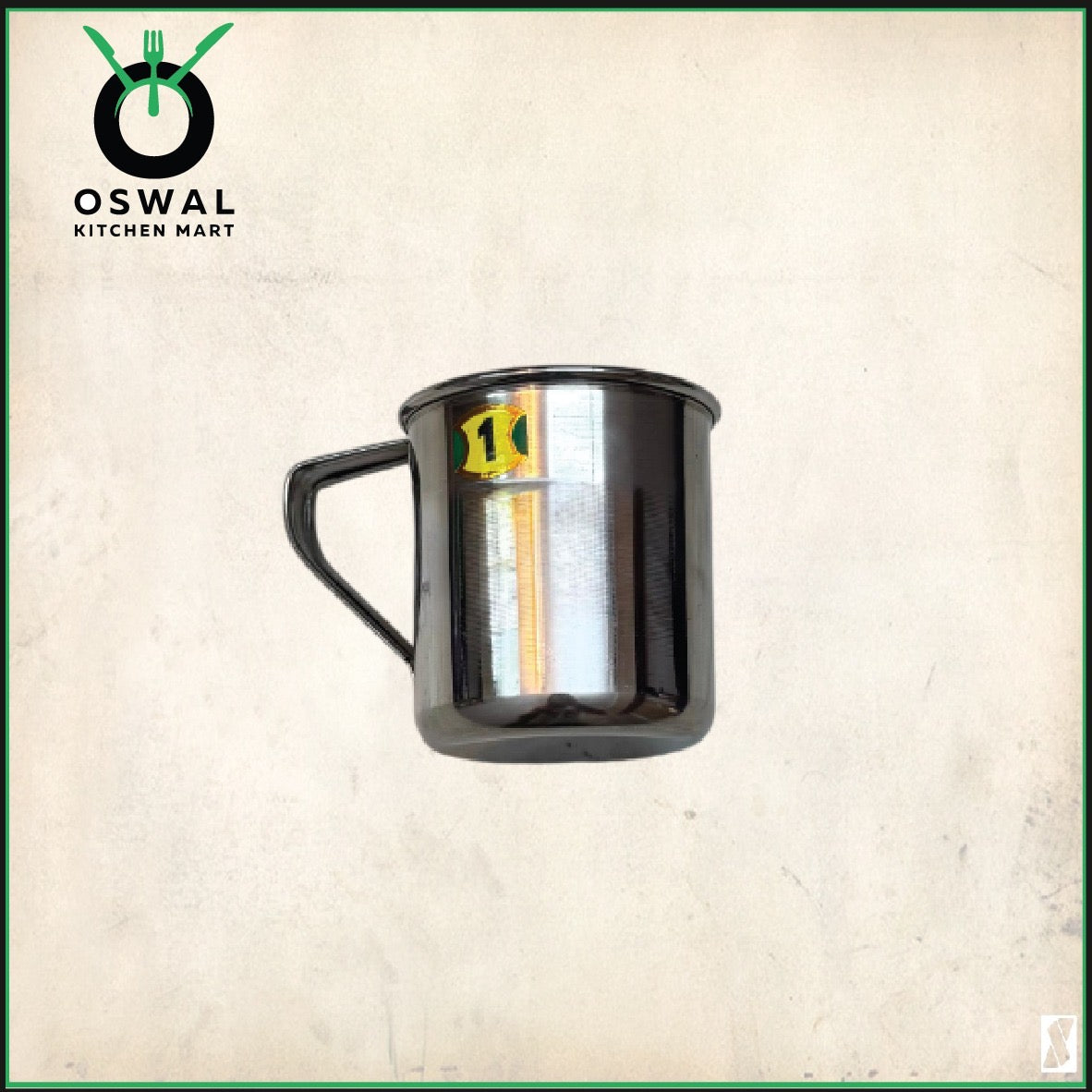 Stainless Steel Mini Mug 180 ml (Approx) |2.5 Inch Height & Diameter |Small Steel Tea Cup with Handle | Pack of 1