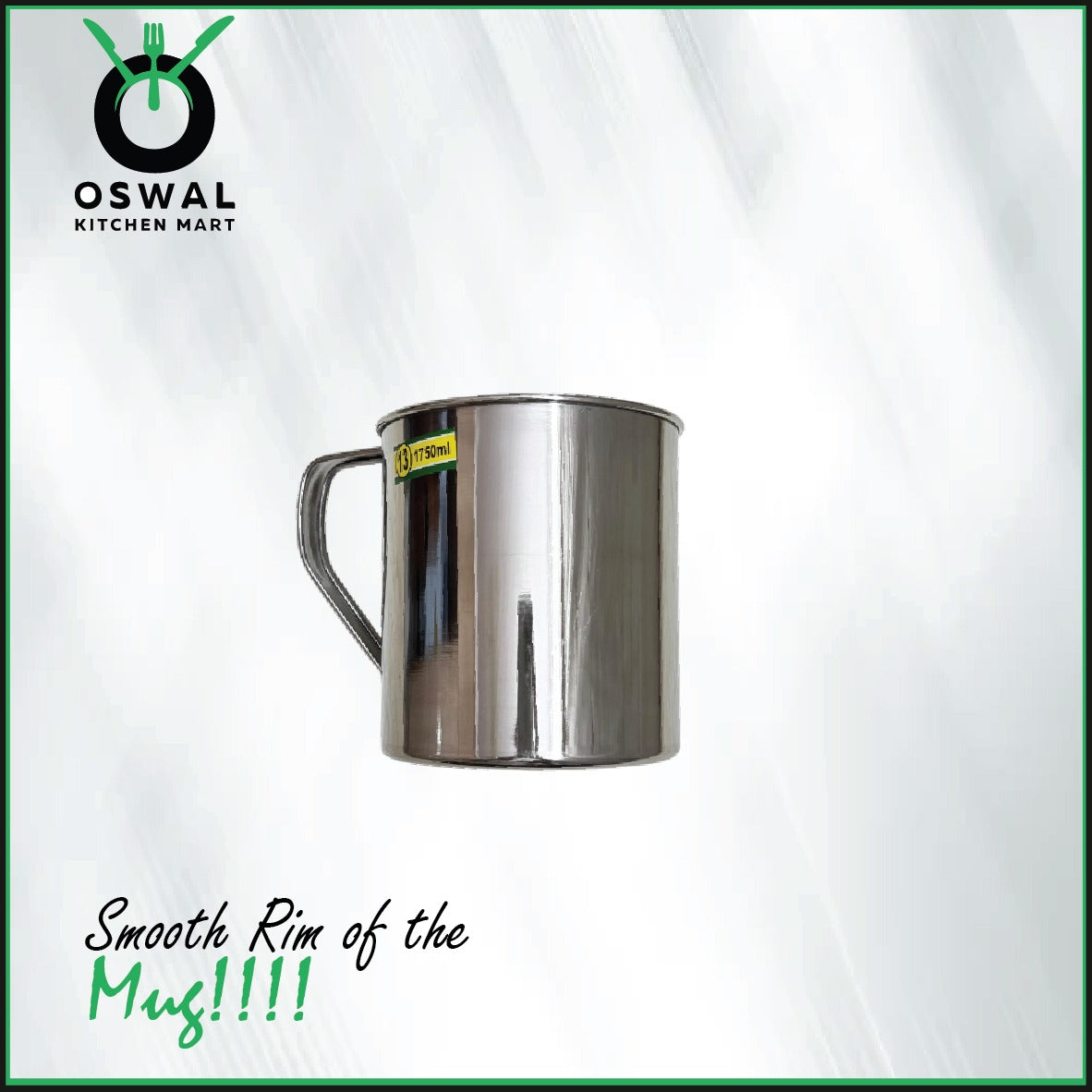 Stainless Steel Mug 1750ML |Stainless Steel Coffee Mug | Steel Cup with Handle | Steel Cups for Tea for Home, Travel, Outdoor | Tea, Coffee & Milk Mug | Rust-Proof Camping & Hiking Mug (Pack Of 1)