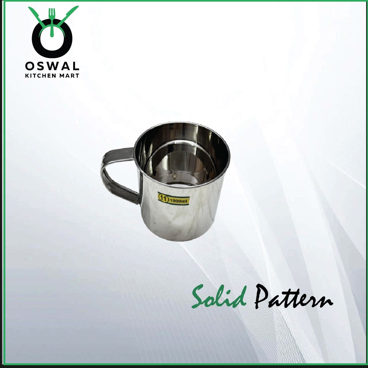 Stainless Steel Mug 1000ML |Stainless Steel Coffee Mug | Steel Cup with Handle | Steel Cups for Tea for Home, Travel, Outdoor | Tea, Coffee & Milk Mug | Rust-Proof Camping & Hiking Mug (Pack Of 1)