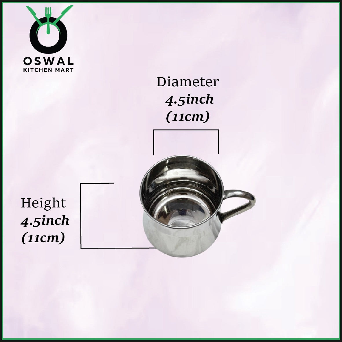 Stainless Steel 4No. Belly Shape Mug– 1000ML(1 Litre) Approx | Stylish Tea & Coffee Mug | Pack of 1