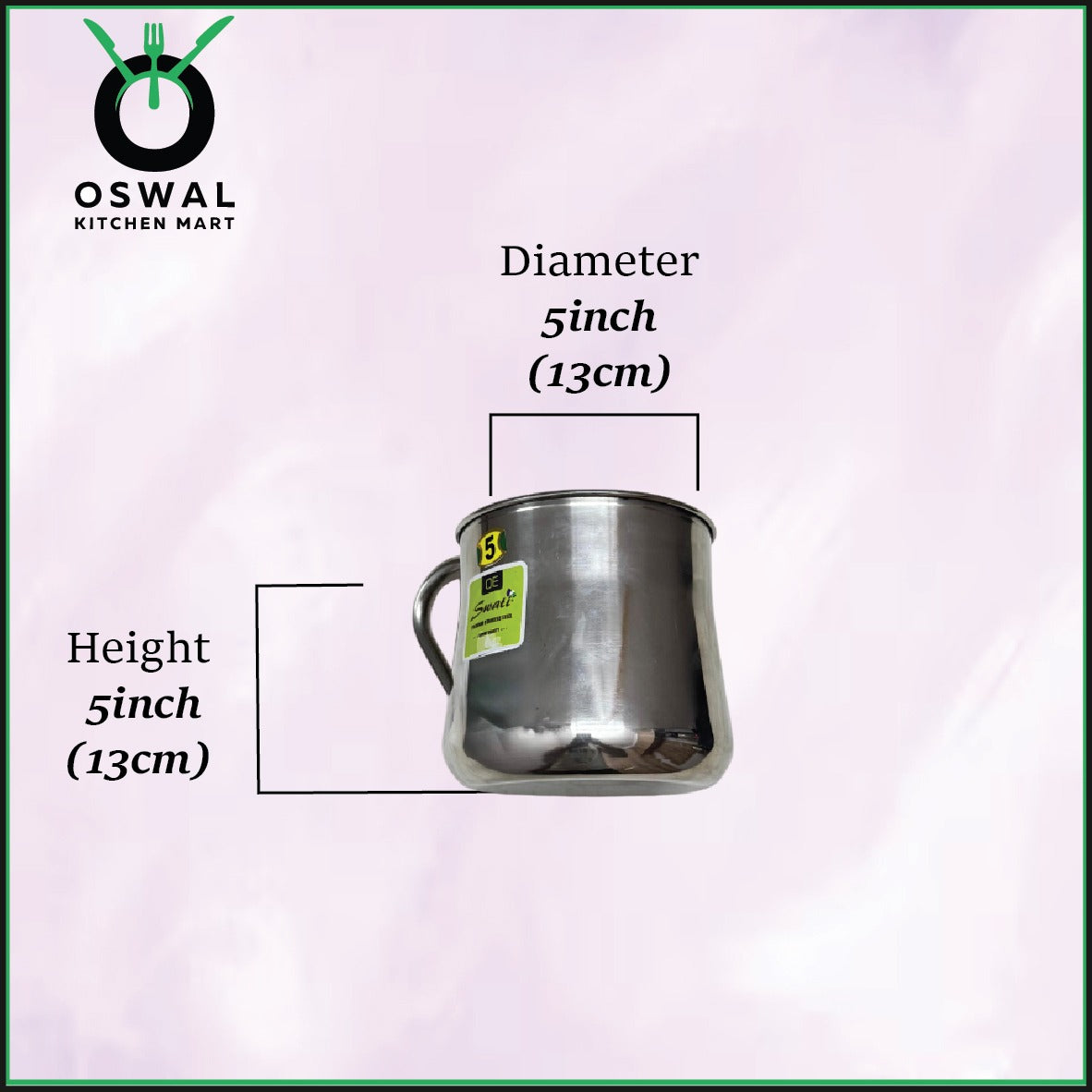 Stainless Steel 5No. Belly Shape Mug– 1500ML(1.5 Litre) Approx | Stylish Tea & Coffee Mug | Pack of 1