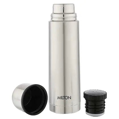 Milton Plain Lid 750 Ml Thermosteel             Flask 750Ml , 24 Hr Hot and Cold I Leak Proof Lid, ISI Certified I Vacuum Insulated I for Office, Gym, School