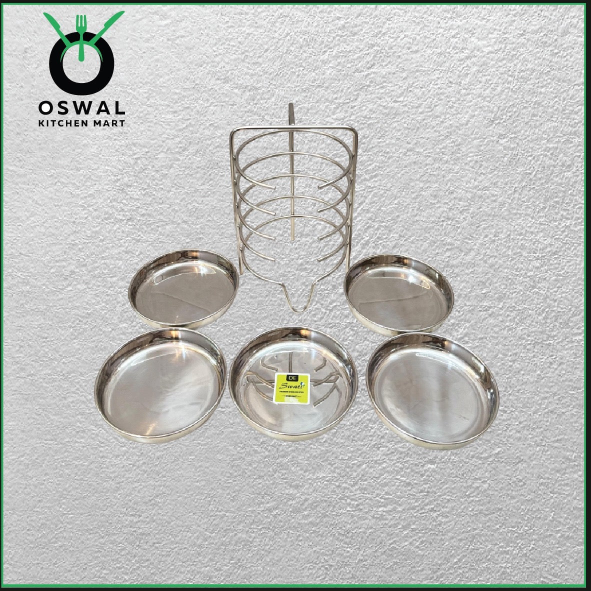 Stainless Steel Thatte Idli Stand-5Plates | Thatte Idli Plate with Stand| Stainless Steel Dhokla/Thatte Idli Stand With 5 Plates| Pack of 1