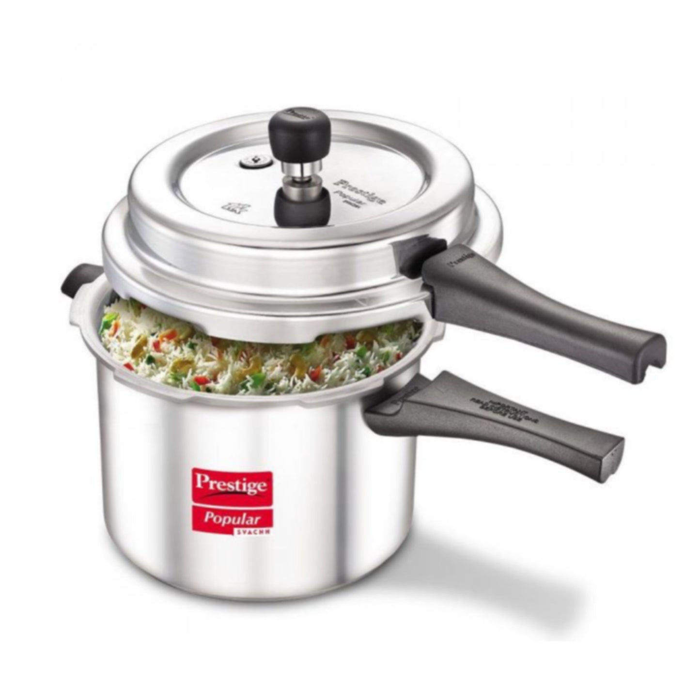 Prestige Popular Svachh Virgin Aluminium Spillage Control 5L Pressure Cooker