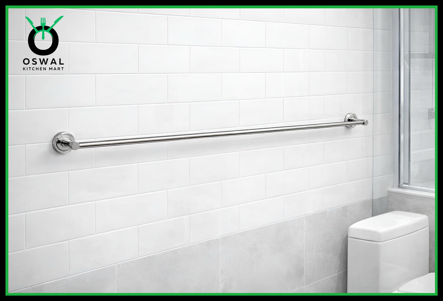 Stainless Steel 48-Inch (4Feet) Towel Rod | Wall Mounted Bathroom Towel Holder | Rust-Free & Durable (Pack of 1)