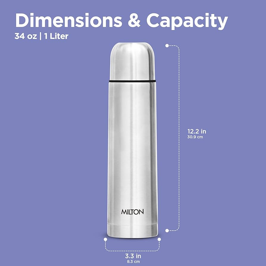 Milton Flip Lid 1000ML Thermosteel 24 Hours Hot And Cold Flask