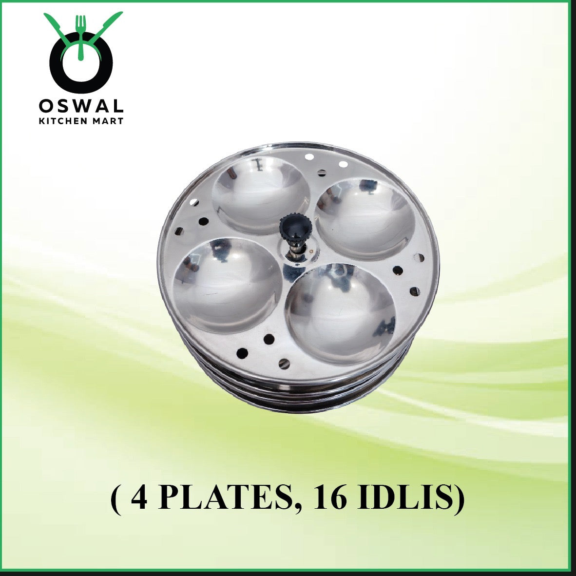 Stainless Steel 4 Plate Idli Maker Stand | 16 Idli Maker Stainless Steel | Idli  Stand for Home | Pack Of 1|