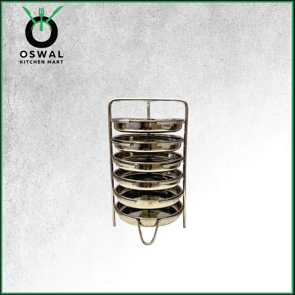 Stainless Steel Thatte Idli Stand-6Plates | Thatte Idli Plate with Stand| Stainless Steel Dhokla/Thatte Idli Stand With 6 Plates| Pack of 1