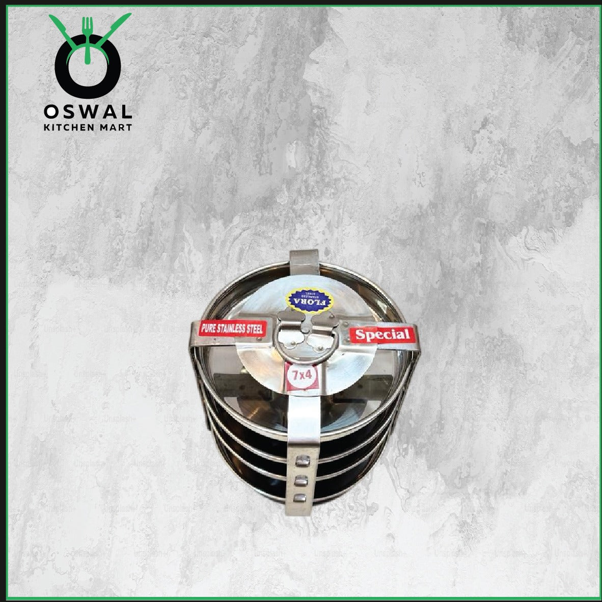 Stainless Steel 4 Plate Thatte Idli Stand| Thatte Idli Plate with Stand| Stainless Steel Dhokla/Thatte Idli Stand With 4 Plates| Pack of 1