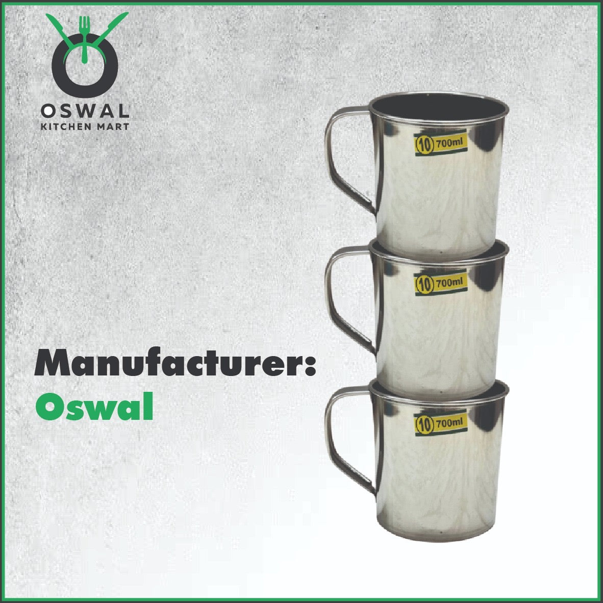 Stainless Steel Mug 700ML |Stainless Steel Coffee Mug | Steel Cup with Handle | Steel Cups for Tea for Home, Travel, Outdoor | Tea, Coffee & Milk Mug | Rust-Proof Camping & Hiking Mug (Pack Of 1)