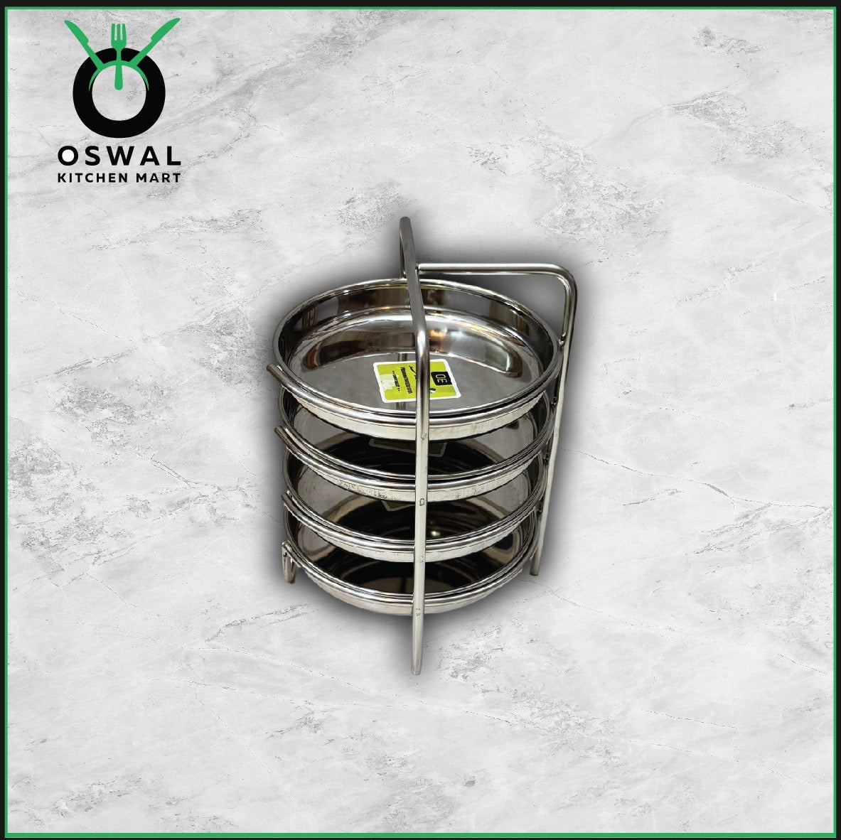 Stainless Steel Thatte Idli Stand-4Plates | Thatte Idli Plate with Stand| Stainless Steel Dhokla/Thatte Idli Stand With 4 Plates| Pack of 1