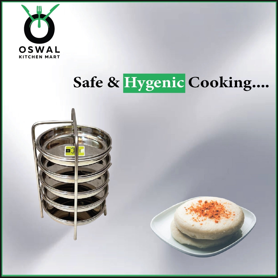 Stainless Steel Thatte Idli Stand-5Plates | Thatte Idli Plate with Stand| Stainless Steel Dhokla/Thatte Idli Stand With 5 Plates| Pack of 1