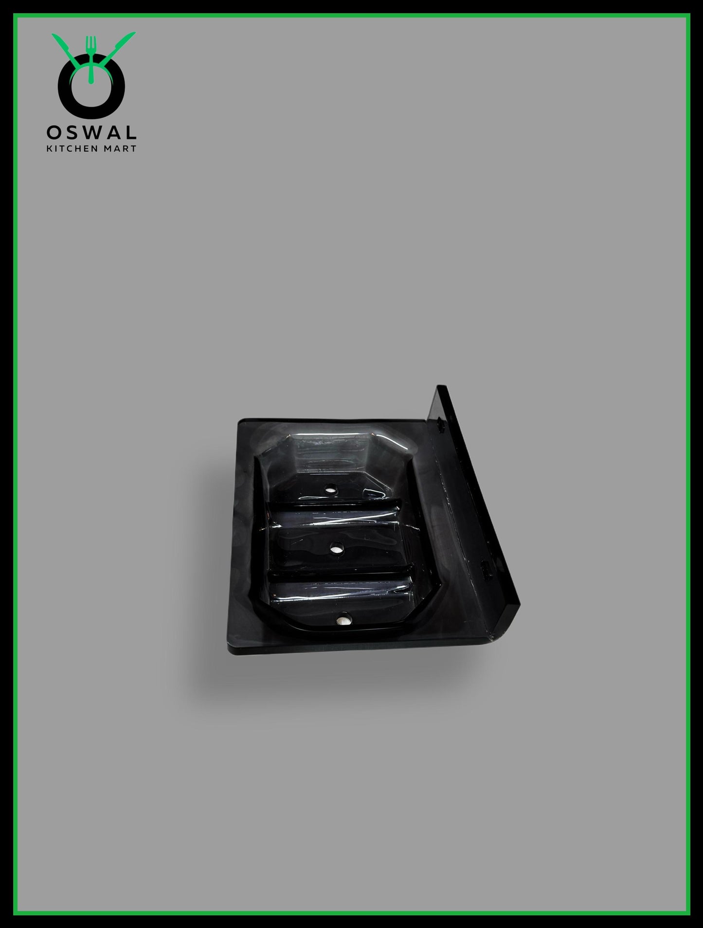 Chirag Wall Mounted Black Acrylic Soap Holder  – Premium Compact Soap Stand for Bathroom & Kitchen (Pack of 1)