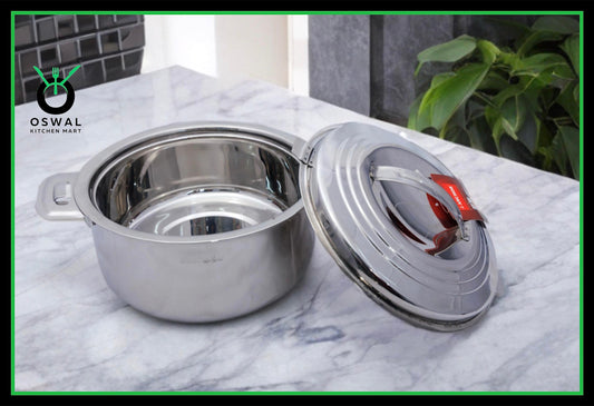 Anchor 3500 ml (3.5 Litre) Stainless Steel Hot Box | Large Capacity Double Wall Insulated Food Container | Leak-Proof, Durable & Keeps Food Hot for Hours