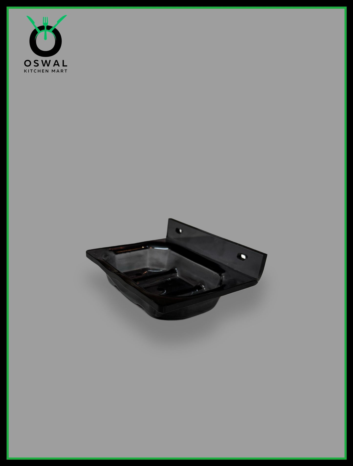 Chirag Wall Mounted Black Acrylic Soap Holder  – Premium Compact Soap Stand for Bathroom & Kitchen (Pack of 1)