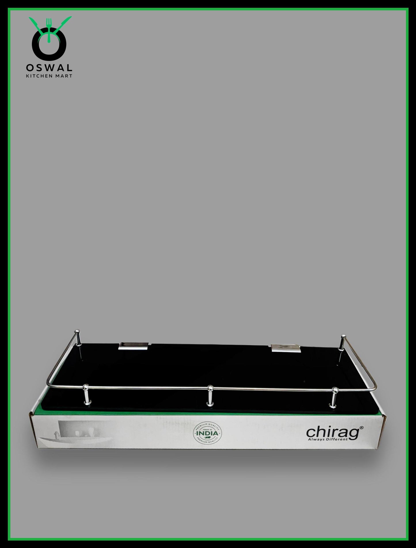 Chirag Black Acrylic Wall Shelf 18x6 inch – Bathroom & Kitchen Rack (Pack of 1)