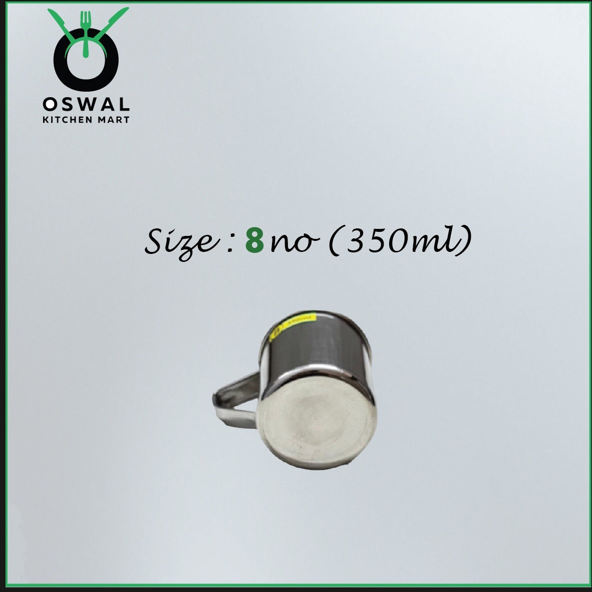 Stainless Steel Mug 350ML |Stainless Steel Coffee Mug | Steel Cup with Handle | Steel Cups for Tea for Home, Travel, Outdoor | Tea, Coffee & Milk Mug | Rust-Proof Camping & Hiking Mug (Pack Of 1)