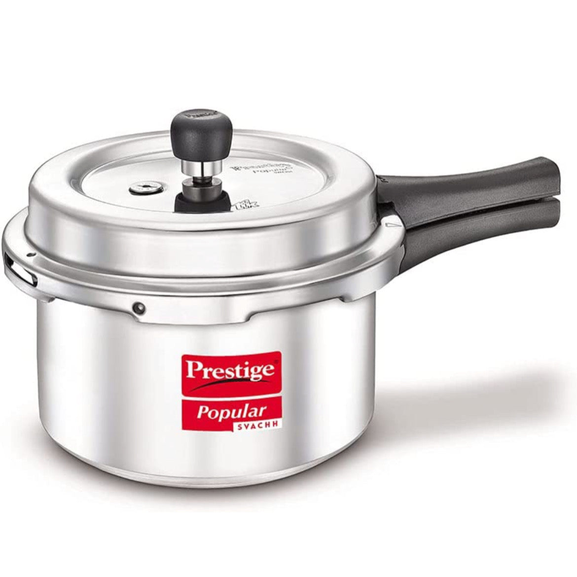 Prestige Popular Svachh Virgin Aluminium Spillage Control 3L Pressure Cooker