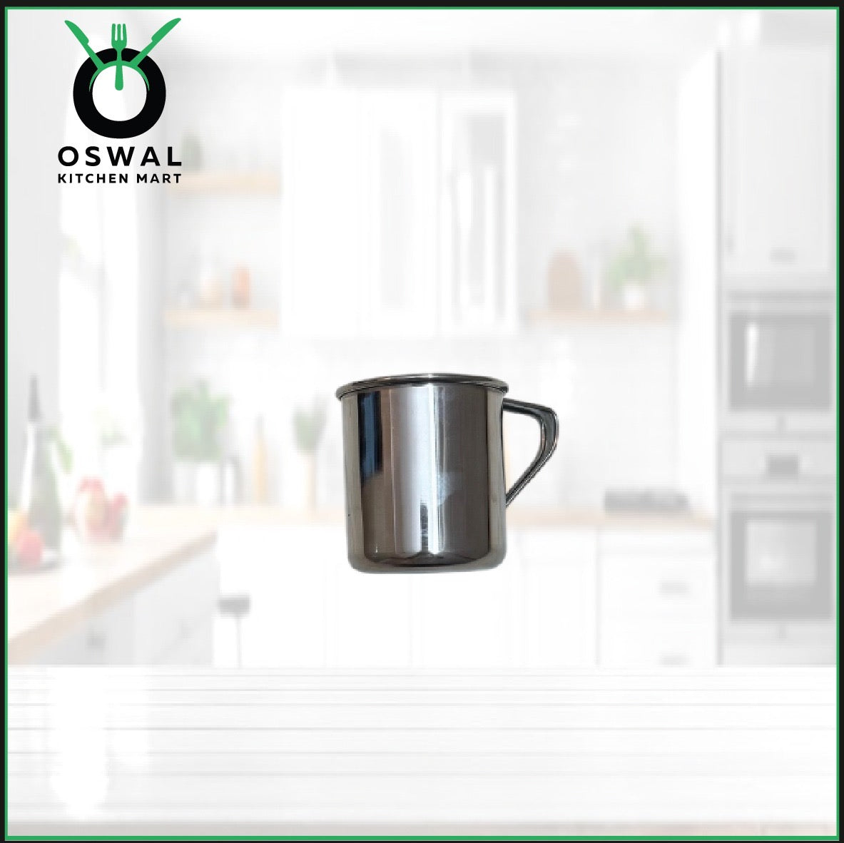 Stainless Steel Mini Mug – 250 ml (Approx) | 3.5 Inch Height & Diameter | Heavy Quality| Small Steel Tea Cup with Handle |Pack of 1