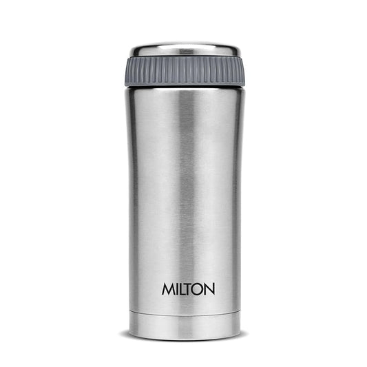Milton Optima 350 Ml Thermosteel Hot and Cold Flask, 350 Ml| Vacuum Insulated | Rust Proof | Leak Proof | Tea | Coffee | Juice