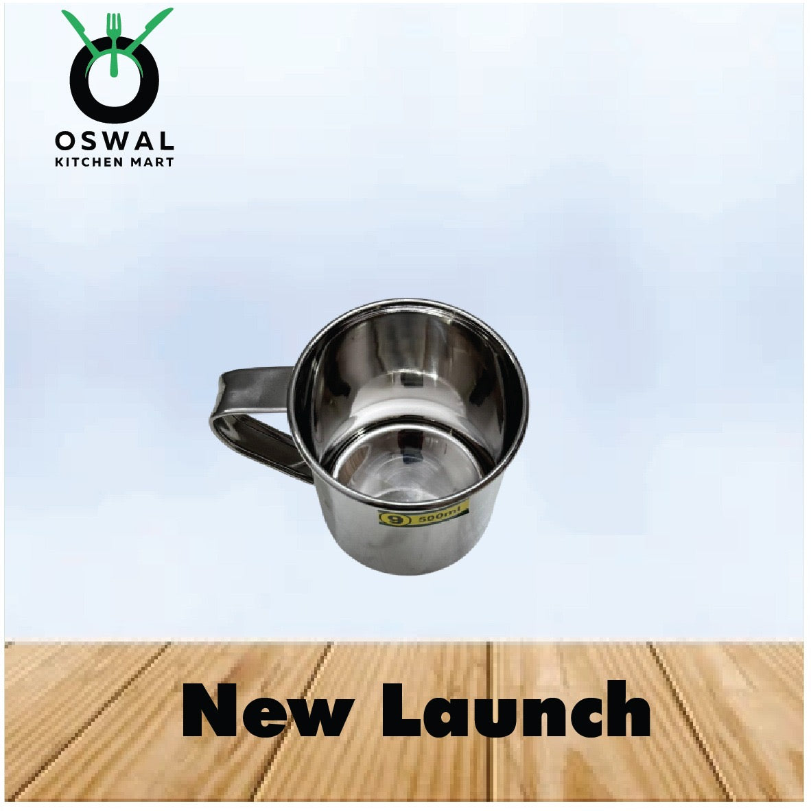 Stainless Steel Mug 500ML |Stainless Steel Coffee Mug | Steel Cup with Handle | Steel Cups for Tea for Home, Travel, Outdoor | Tea, Coffee & Milk Mug | Rust-Proof Camping & Hiking Mug (Pack Of 1)