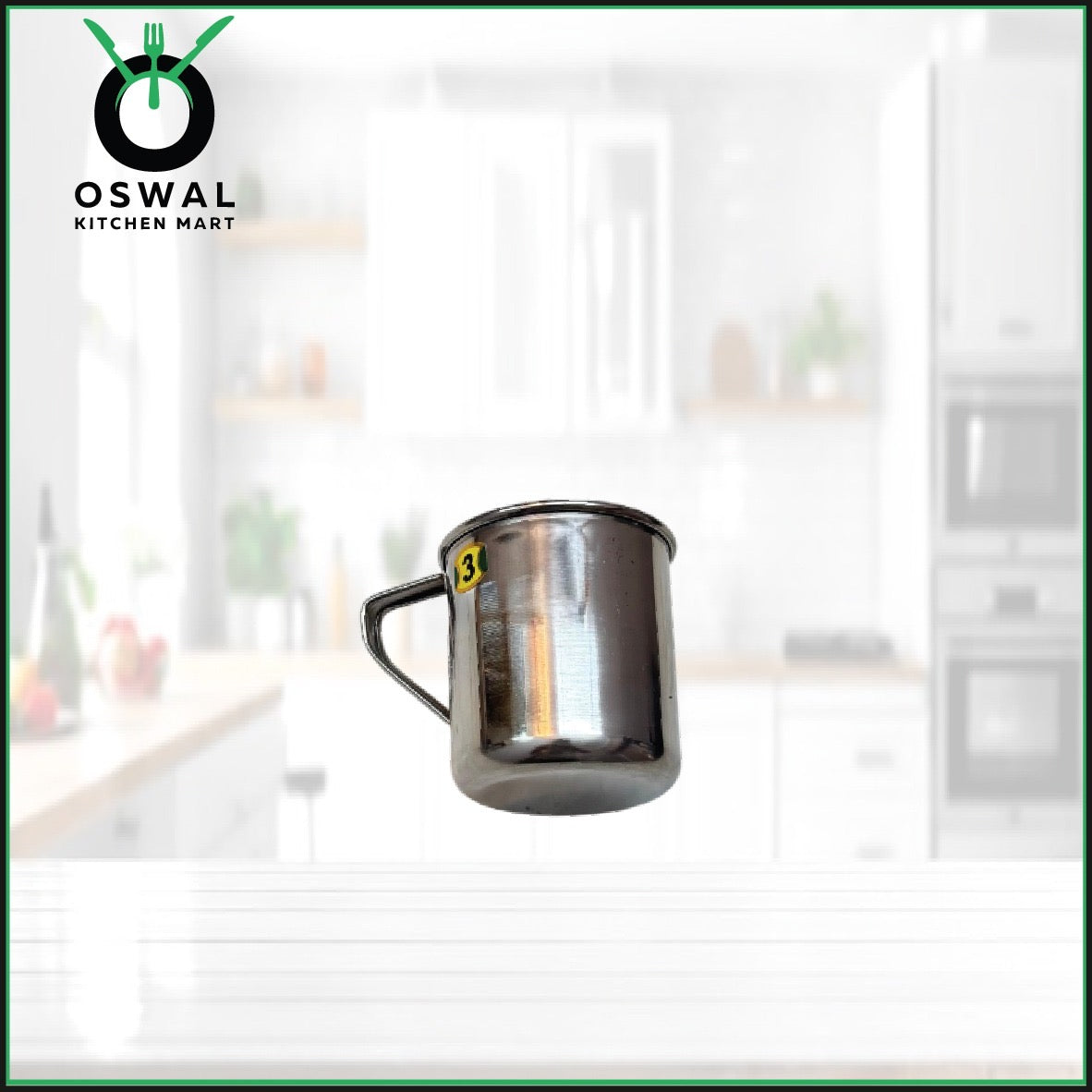 Stainless Steel Mini Mug – 250 ml (Approx) | 3.5 Inch Height & Diameter | Heavy Quality| Small Steel Tea Cup with Handle |Pack of 1