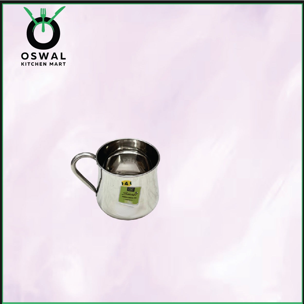 Stainless Steel 4No. Belly Shape Mug– 1000ML(1 Litre) Approx | Stylish Tea & Coffee Mug | Pack of 1