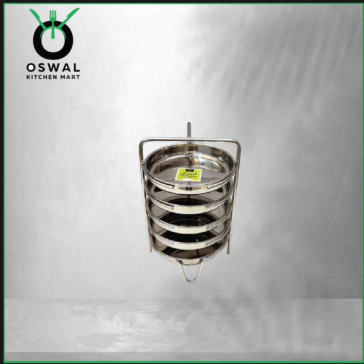 Stainless Steel Thatte Idli Stand-5Plates | Thatte Idli Plate with Stand| Stainless Steel Dhokla/Thatte Idli Stand With 5 Plates| Pack of 1