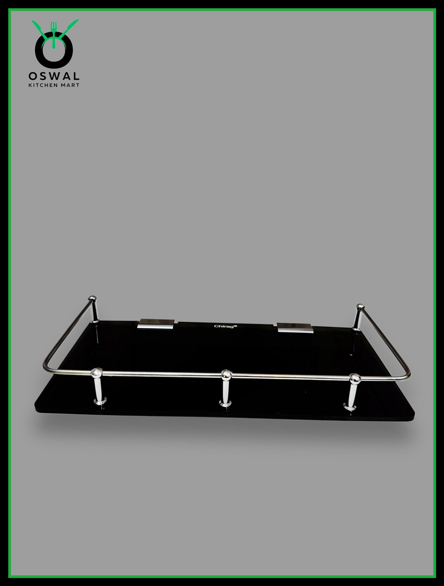 Chirag Black Acrylic Wall Shelf 12x6 inch – Bathroom & Kitchen Rack (Pack of 1)