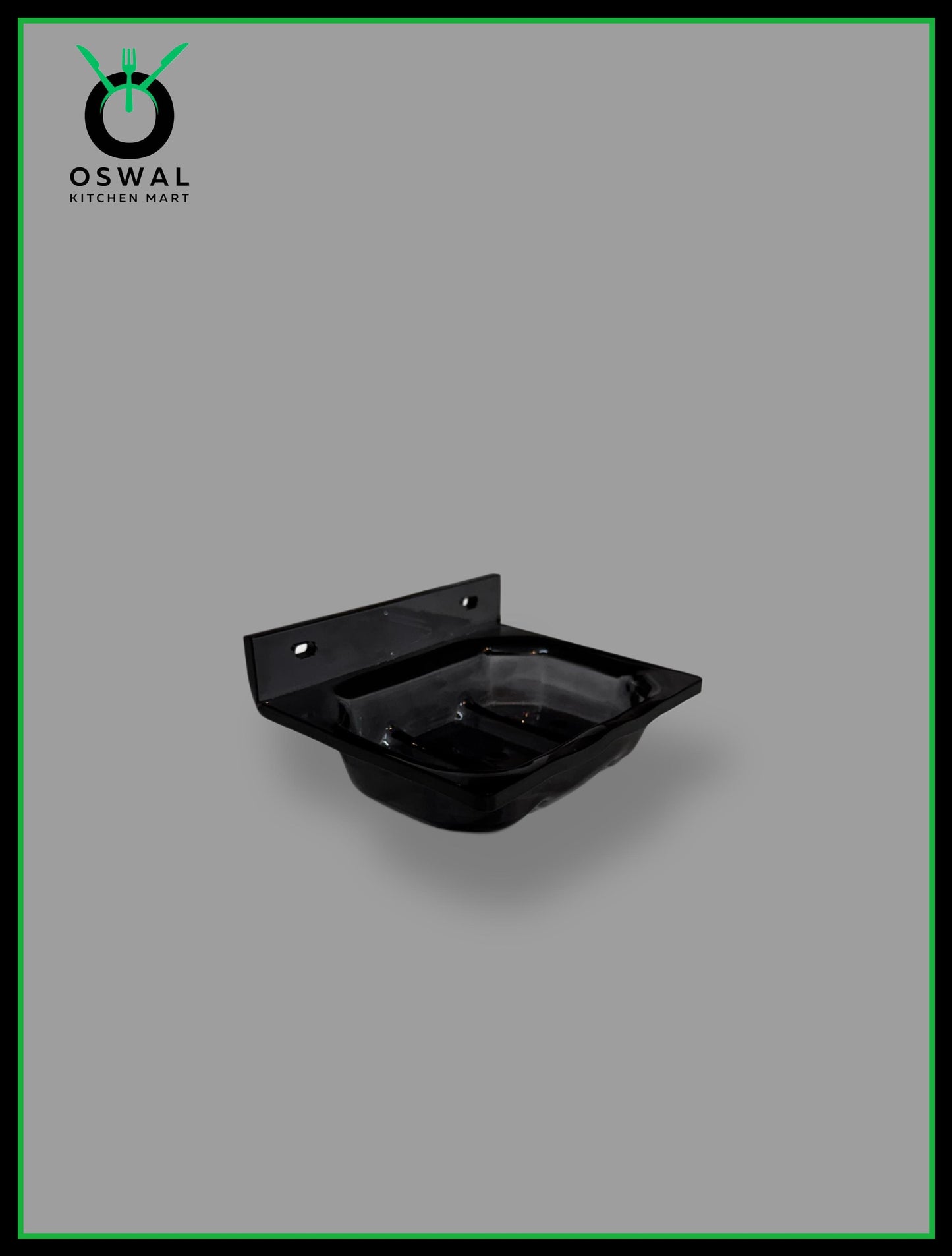 Chirag Wall Mounted Black Acrylic Soap Holder  – Premium Compact Soap Stand for Bathroom & Kitchen (Pack of 1)