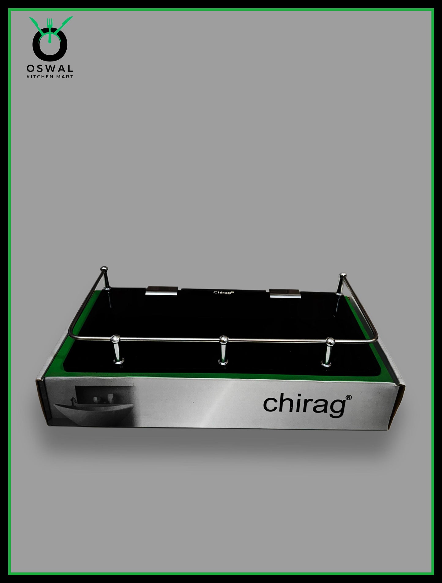 Chirag Black Acrylic Wall Shelf 12x6 inch – Bathroom & Kitchen Rack (Pack of 1)