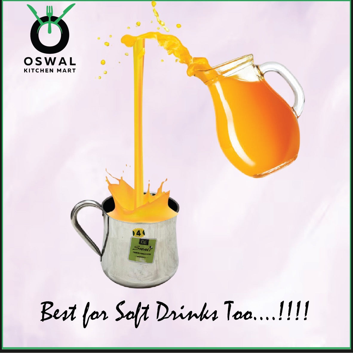 Stainless Steel 4No. Belly Shape Mug– 1000ML(1 Litre) Approx | Stylish Tea & Coffee Mug | Pack of 1