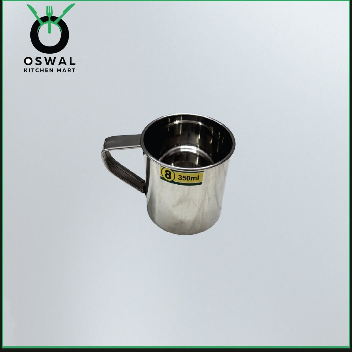 Stainless Steel Mug 350ML |Stainless Steel Coffee Mug | Steel Cup with Handle | Steel Cups for Tea for Home, Travel, Outdoor | Tea, Coffee & Milk Mug | Rust-Proof Camping & Hiking Mug (Pack Of 1)