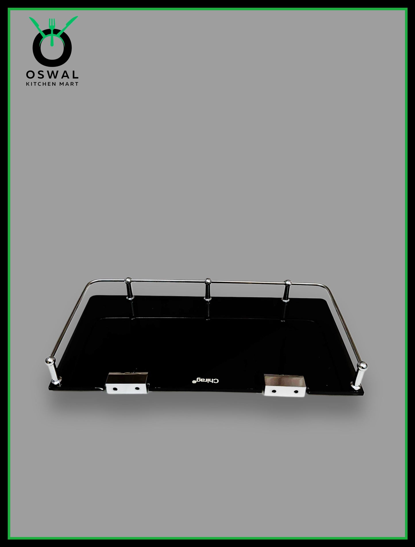 Chirag Black Acrylic Wall Shelf 12x6 inch – Bathroom & Kitchen Rack (Pack of 1)