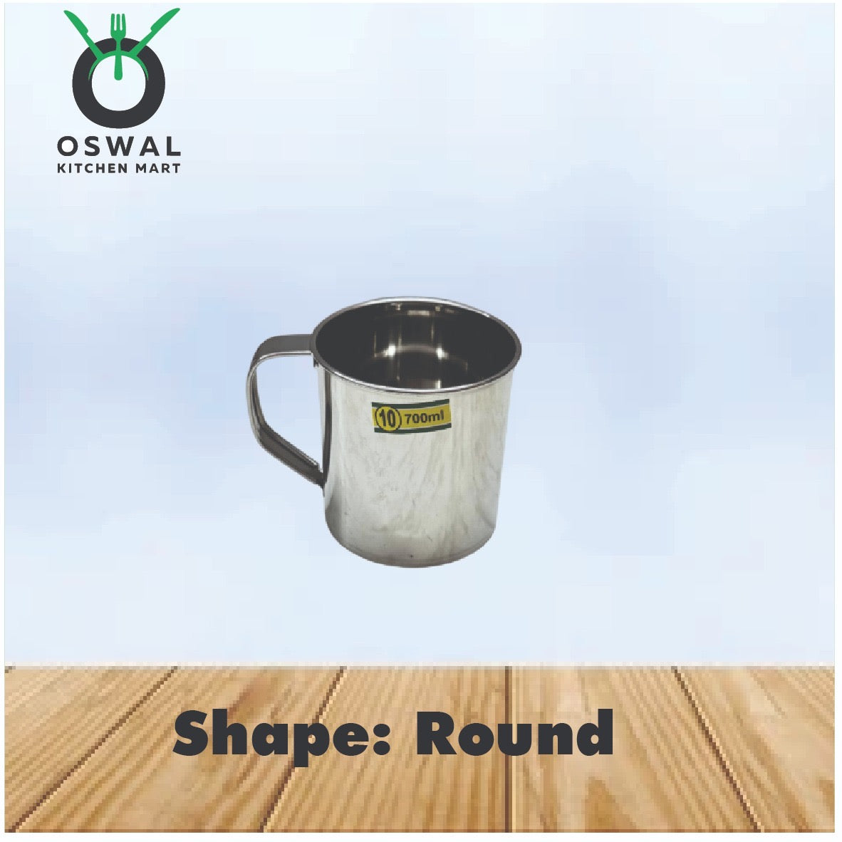 Stainless Steel Mug 700ML |Stainless Steel Coffee Mug | Steel Cup with Handle | Steel Cups for Tea for Home, Travel, Outdoor | Tea, Coffee & Milk Mug | Rust-Proof Camping & Hiking Mug (Pack Of 1)