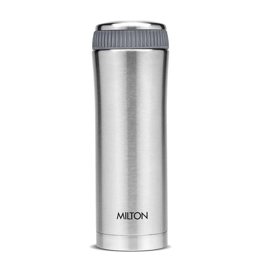 Milton Optima 500 Ml Thermosteel Hot and Cold Flask, 500 ml | ISI Certified | Vacuum Insulated | Rust Proof | Leak Proof | Tea | Coffee | Juice
