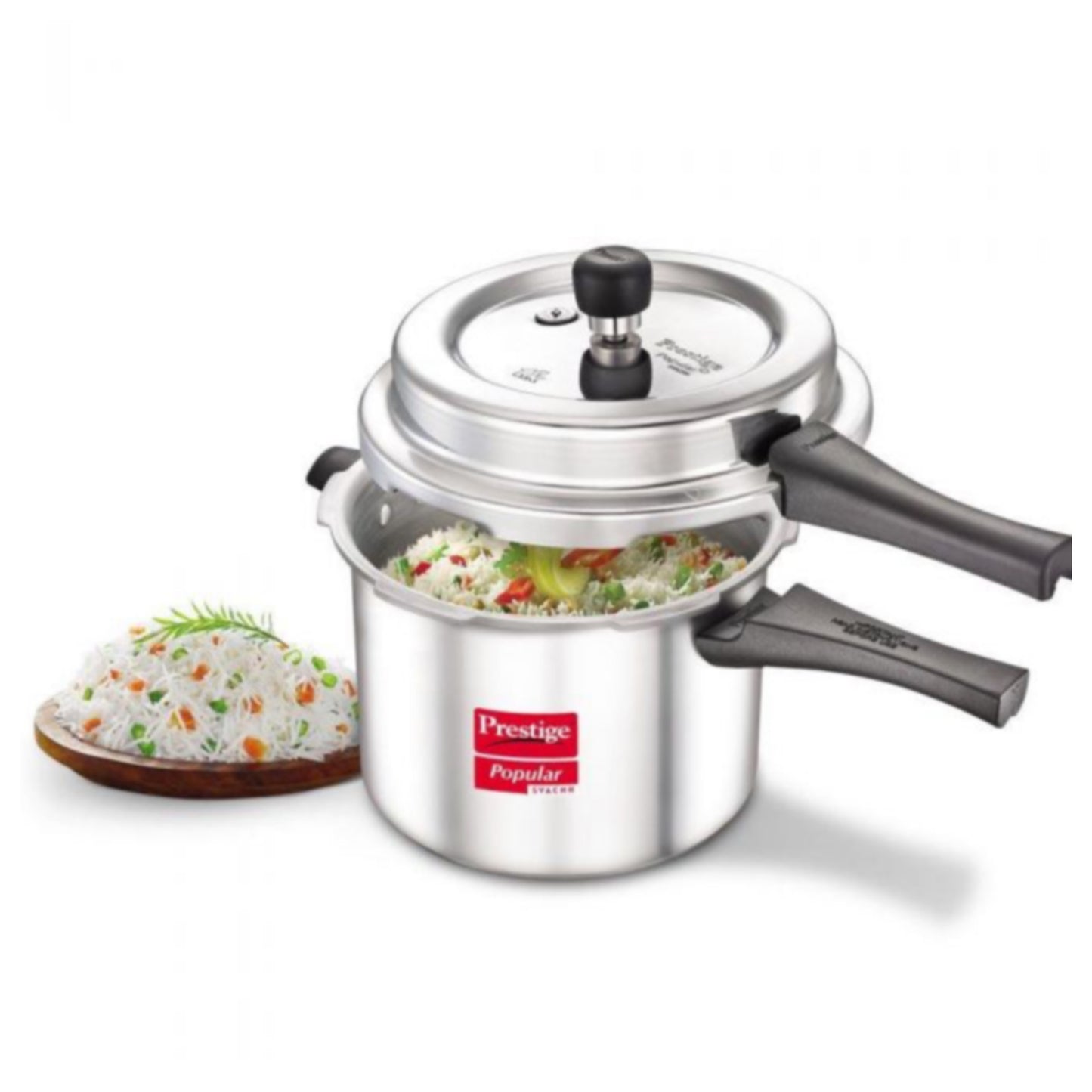 Prestige Popular Svachh Virgin Aluminium Spillage Control 5L Pressure Cooker