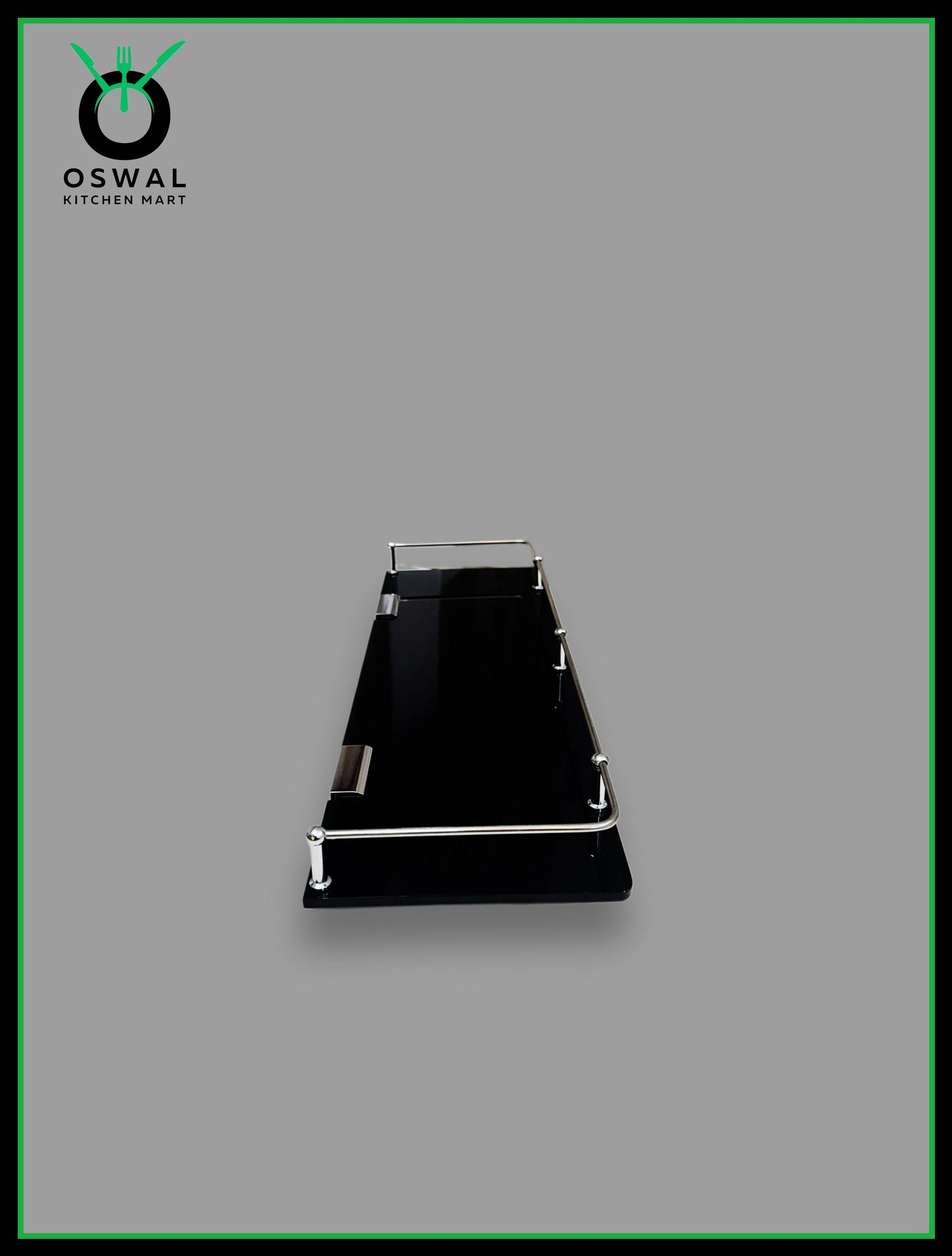 Chirag Black Acrylic Wall Shelf 18x6 inch – Bathroom & Kitchen Rack (Pack of 1)