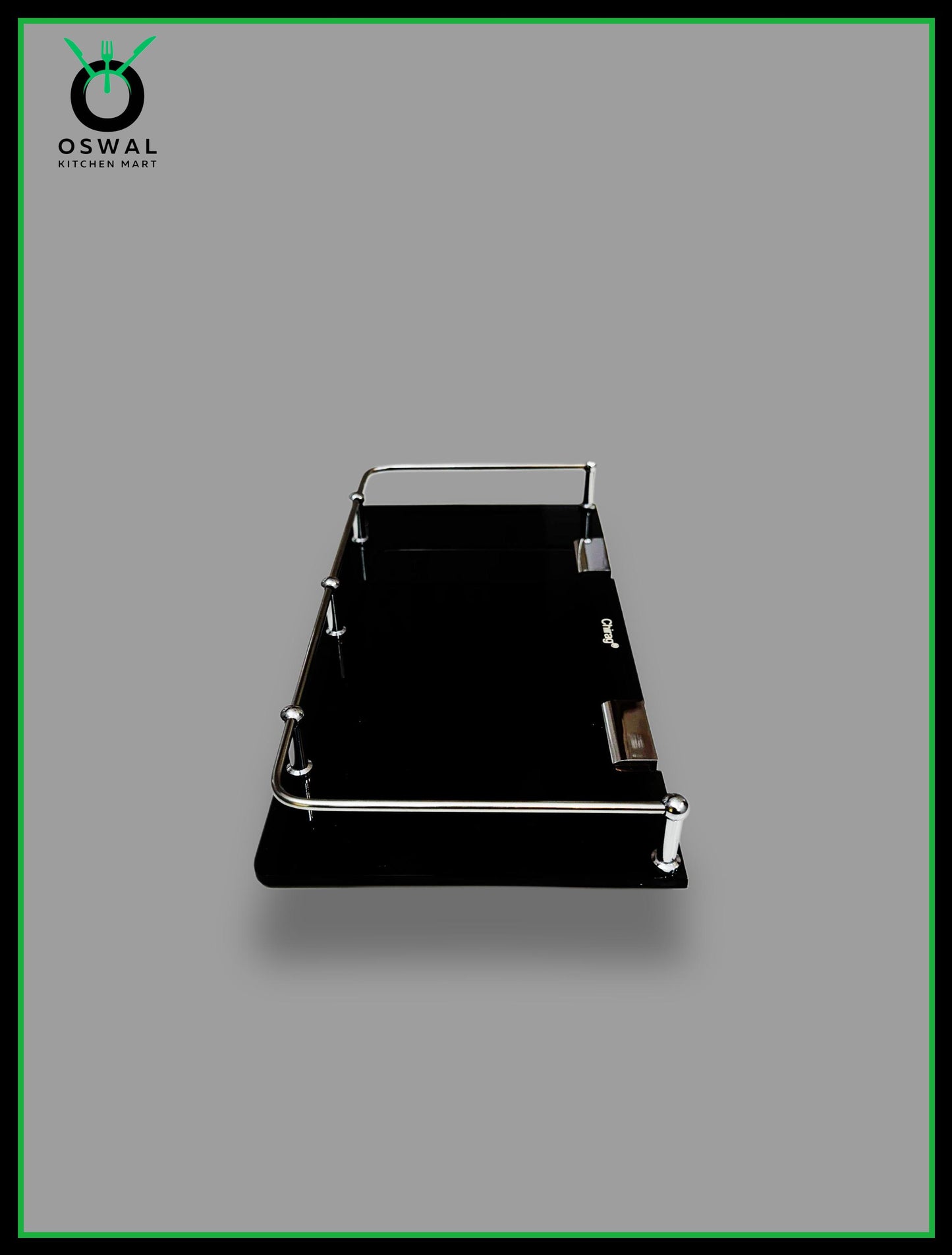 Chirag Black Acrylic Wall Shelf 12x6 inch – Bathroom & Kitchen Rack (Pack of 1)