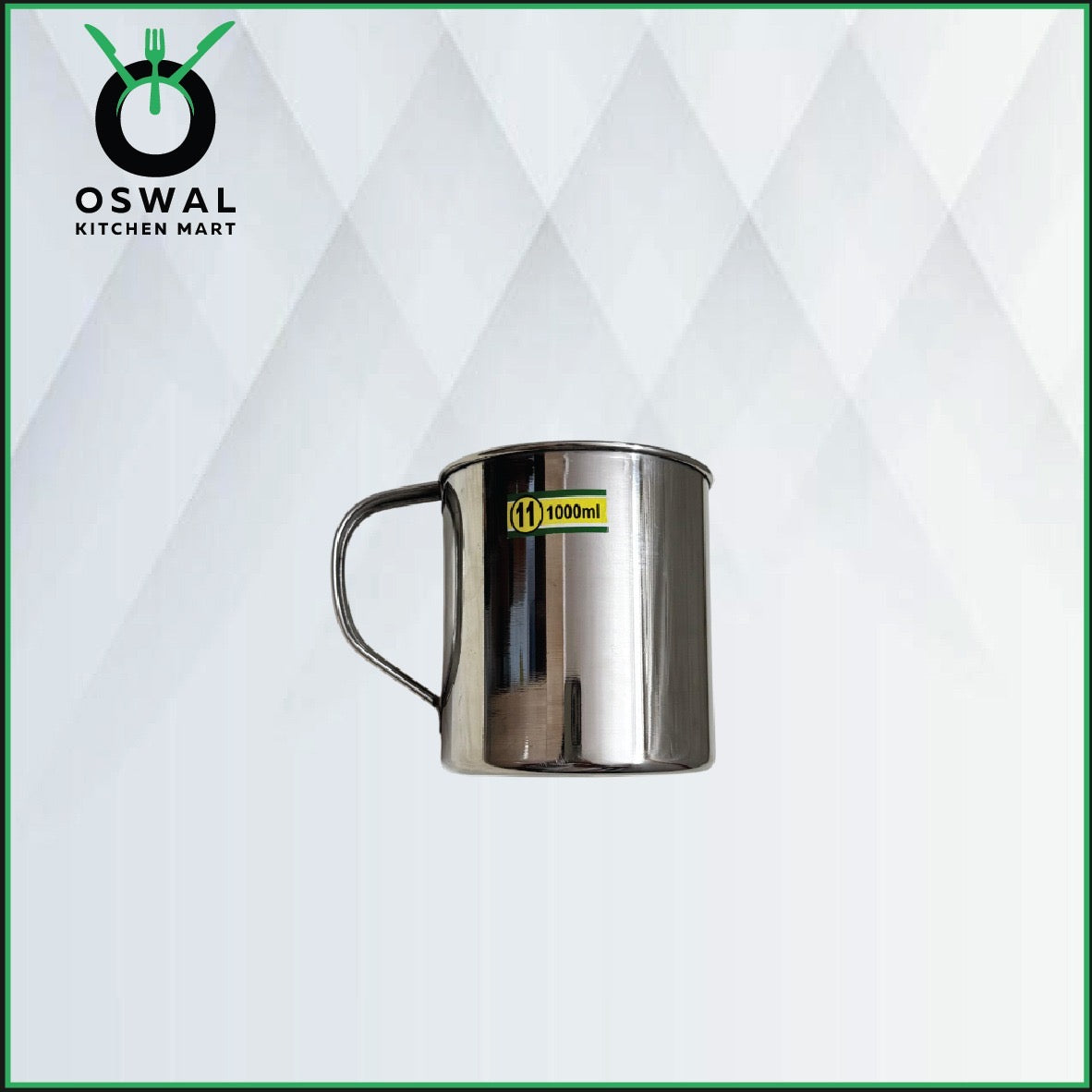 Stainless Steel Mug 1000ML |Stainless Steel Coffee Mug | Steel Cup with Handle | Steel Cups for Tea for Home, Travel, Outdoor | Tea, Coffee & Milk Mug | Rust-Proof Camping & Hiking Mug (Pack Of 1)
