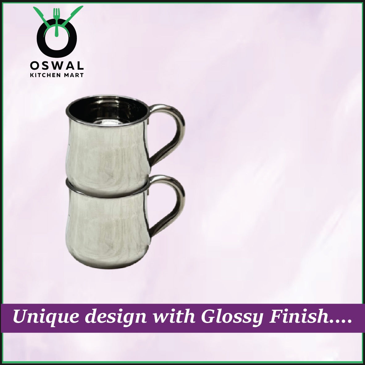 Stainless Steel 1No. Belly Shape Mug– 300ML Approx | Stylish Tea & Coffee Mug | Pack of 1