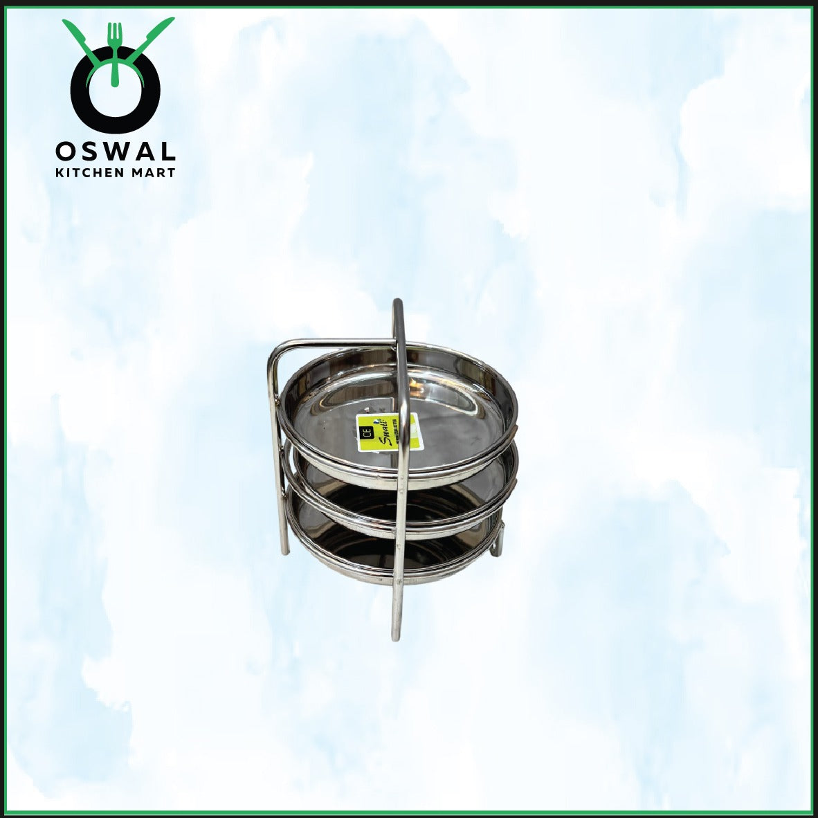 Stainless Steel Thatte Idli Stand-3Plates | Thatte Idli Plate with Stand| Stainless Steel Dhokla/Thatte Idli Stand With 3 Plates| Pack of 1