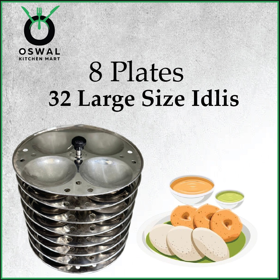 Stainless Steel 8 Plate Idli Maker Stand | 32 Idli Maker Stainless Steel | Idli Stand for Home | Pack Of 1|