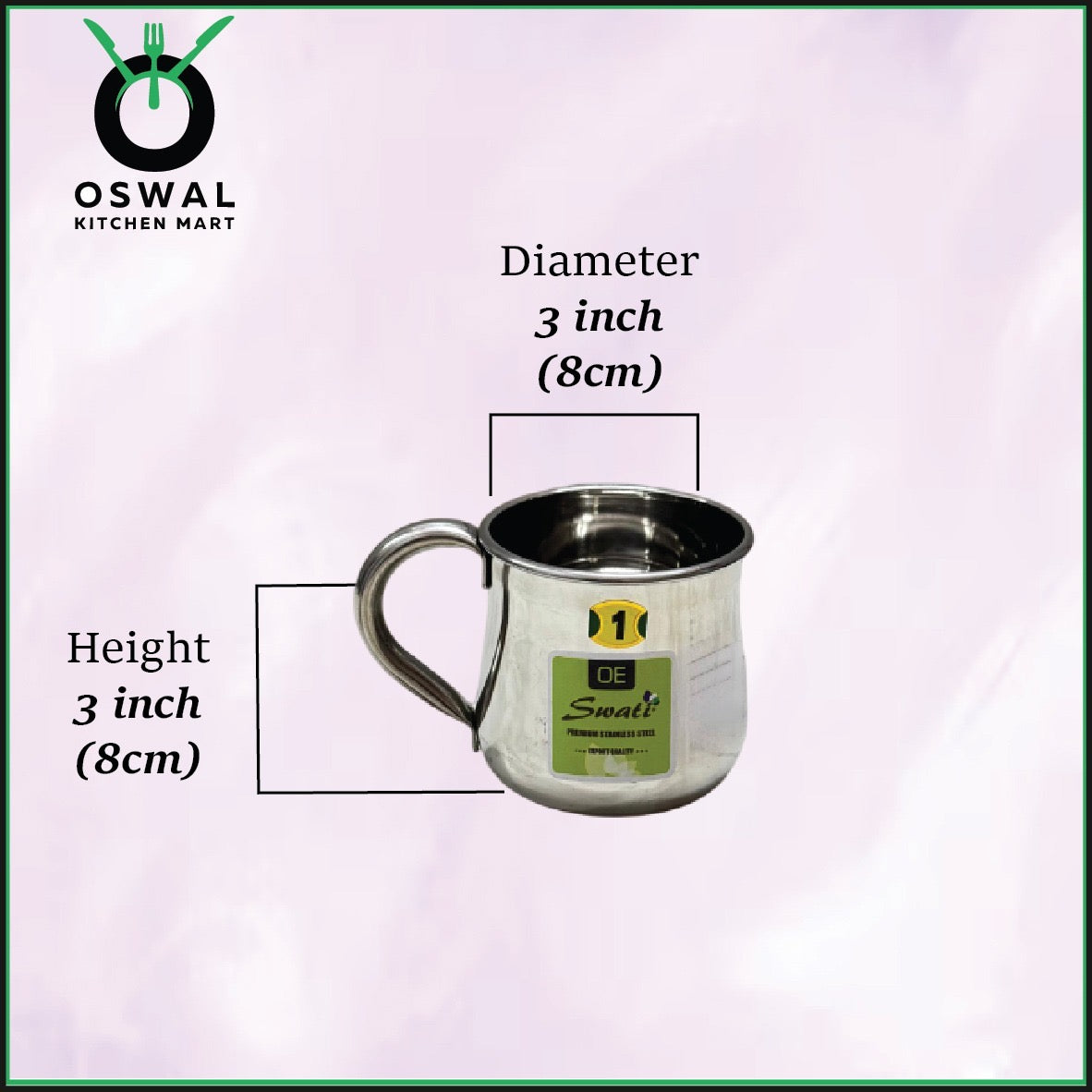 Stainless Steel 1No. Belly Shape Mug– 300ML Approx | Stylish Tea & Coffee Mug | Pack of 1