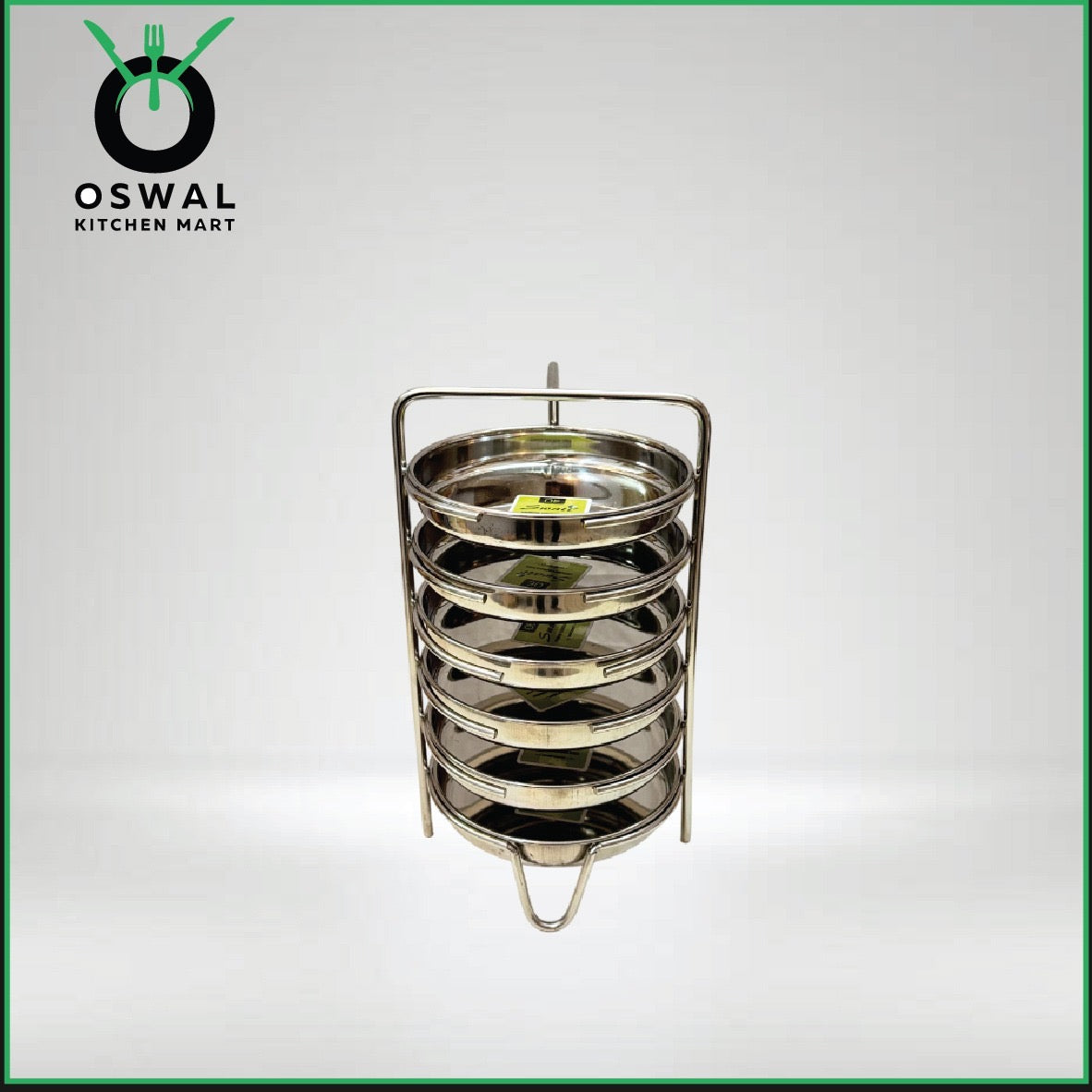 Stainless Steel Thatte Idli Stand-6Plates | Thatte Idli Plate with Stand| Stainless Steel Dhokla/Thatte Idli Stand With 6 Plates| Pack of 1